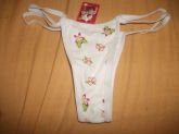 Calcinha branca estampada