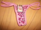 Calcinha rosa com flores